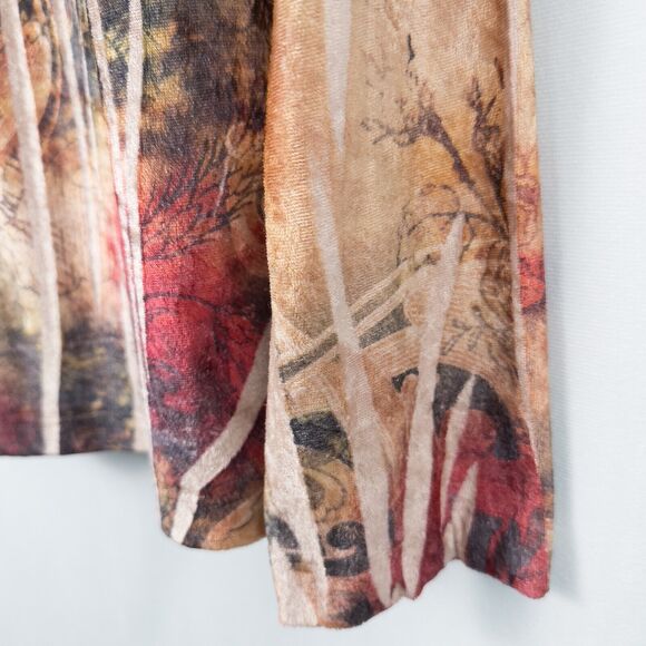 Susan Lawrence Velvet Square Neck Floral Top Womens Large Fairy Artsy Whimsigoth - Picture 12 of 13